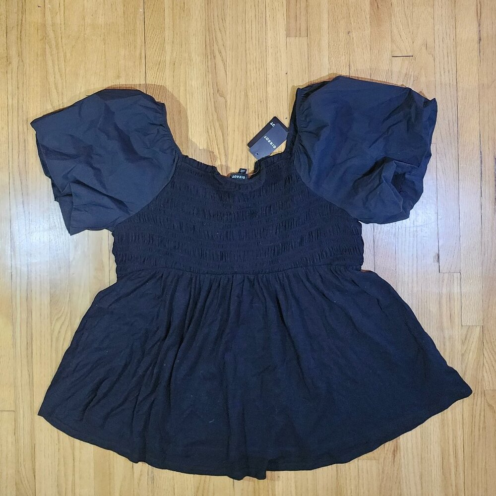 NWT Torrid Ruched Off the Shoulder Puff Sleeve Blouse